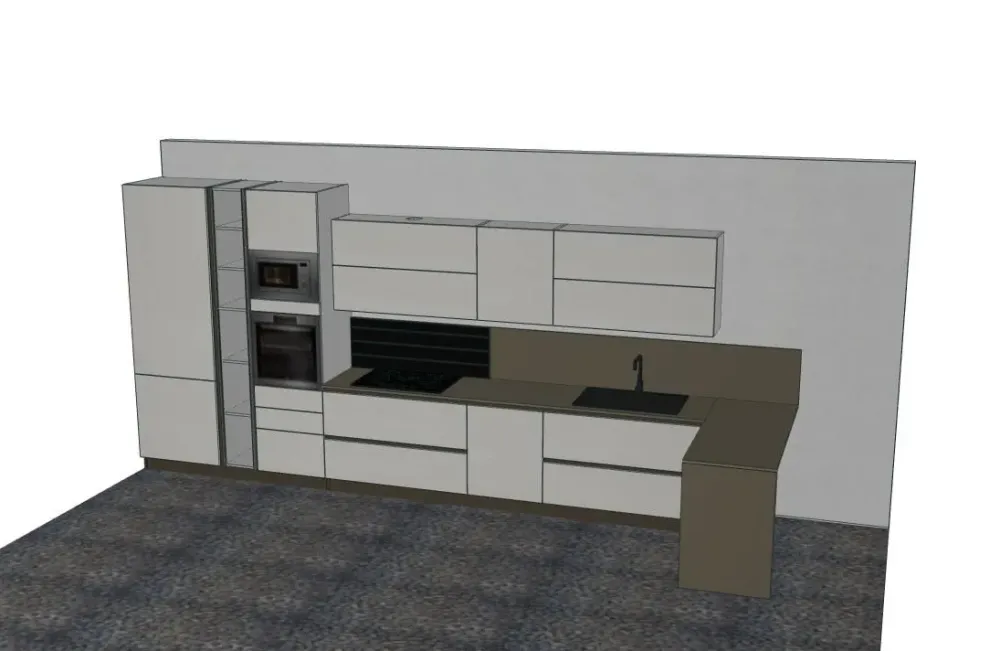 Outlet CUCINA lineare Lux pop SCONTATA Cucine Lineari|Cucine Moderne