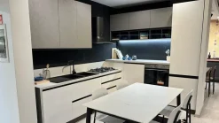 Mobilturi Cucina moderna ad angolo bianca in laminato materico Newmeg- Cucine Ad Angolo|Cucine Moderne