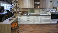 New Cucina modello Cucina shabby chic lineare 4 metri con piano penisola  Nuovi mondi cucine PREZZO SCONTATO 64% Cucine Con Penisola