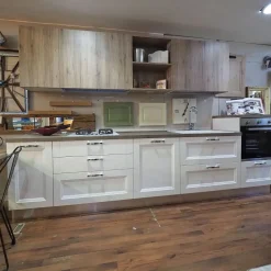 New Cucina modello Cucina shabby chic lineare 4 metri con piano penisola  Nuovi mondi cucine PREZZO SCONTATO 64% Cucine Con Penisola