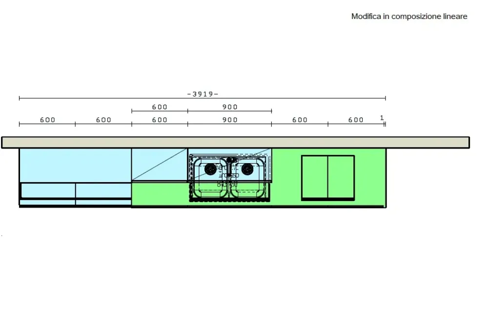 New Cucina Modello joy moderna bianca lineare scontata 51% Cucine Lineari|Cucine Moderne