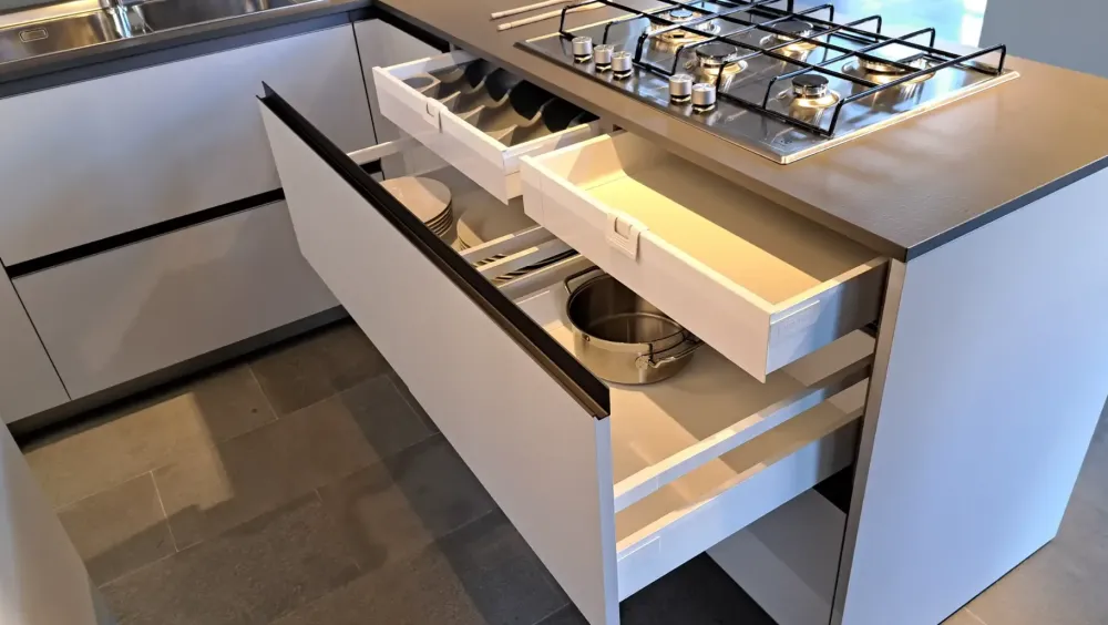 New Cucina Modello joy moderna bianca lineare scontata 51% Cucine Lineari|Cucine Moderne