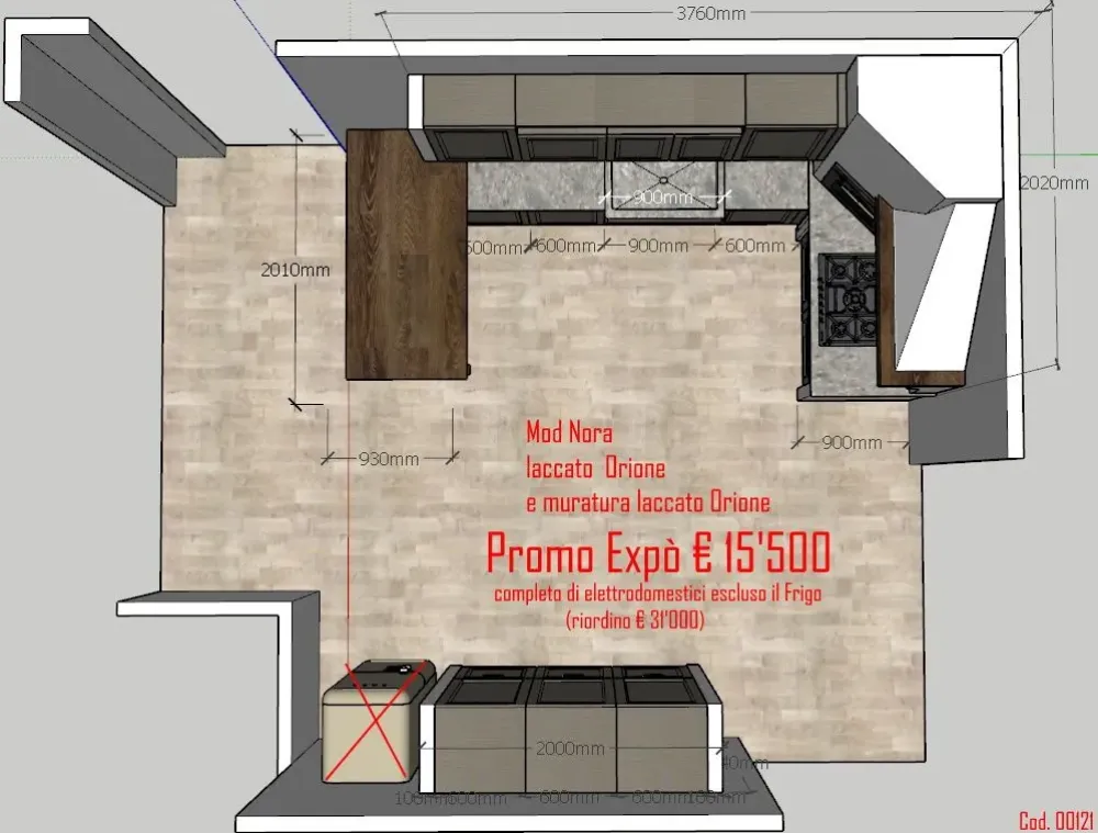 Cucina modello Mod nora lacc orione PREZZO SCONTATO^Arrex Hot