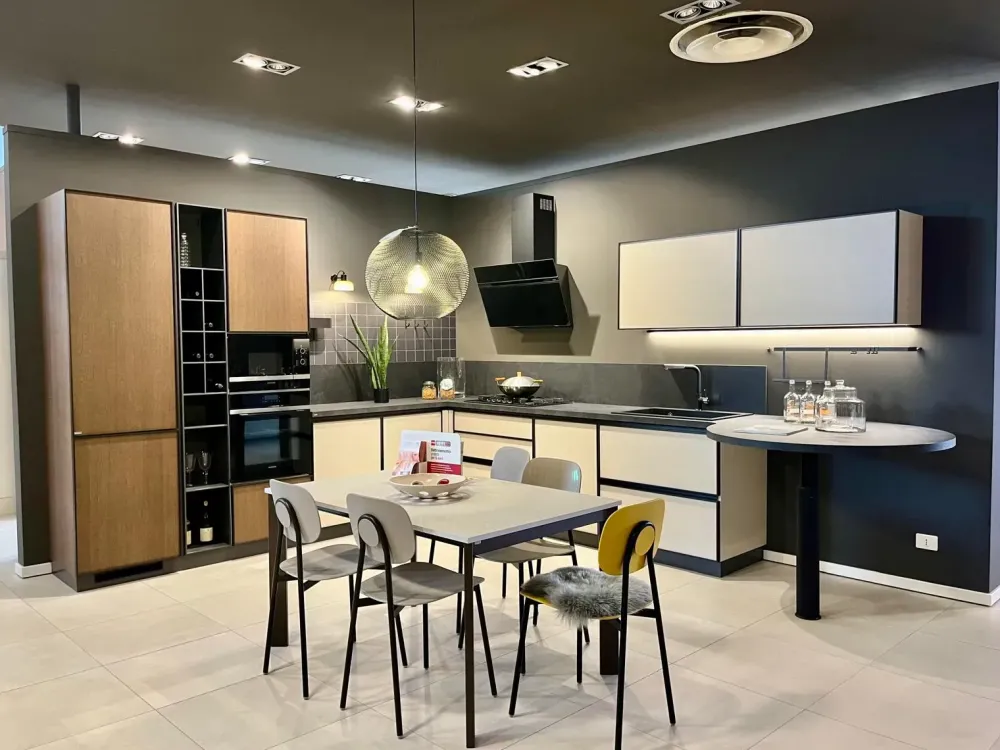Cucina moderna ad angolo Jeometrica inside a prezzo ribassato^Scavolini New