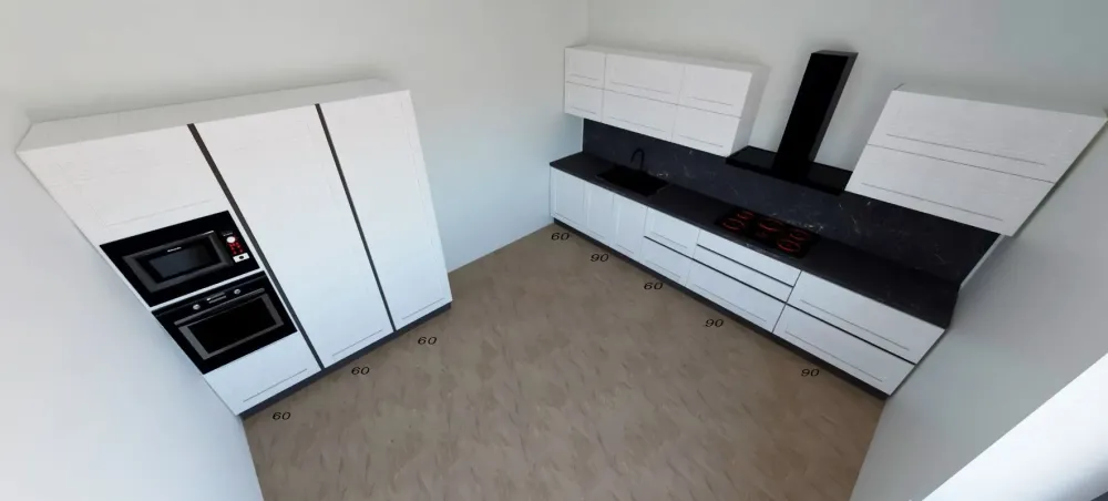 Astra Cucina moderna bianca lineare Ego scontata- Cucine Lineari|Cucine Moderne