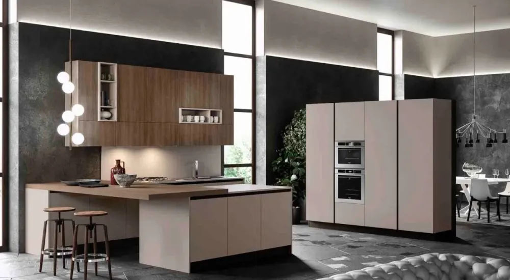 Arredo3 Cucina moderna con isola Round 5 a prezzo ribassato- Cucine Ad Isola|Cucine Moderne