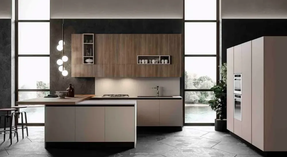 Arredo3 Cucina moderna con isola Round 5 a prezzo ribassato- Cucine Ad Isola|Cucine Moderne