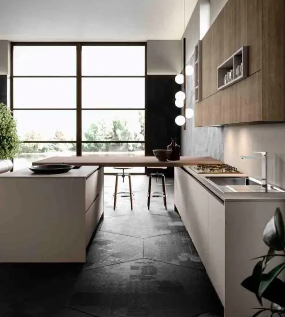 Arredo3 Cucina moderna con isola Round 5 a prezzo ribassato- Cucine Ad Isola|Cucine Moderne