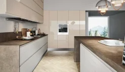 Cucina moderna con penisola Nuovi mondi cucine  minimal gola integrata a prezzo ribassato^Collezione esclusiva Hot