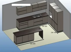 Cucina moderna con penisola Nuovi mondi cucine  minimal gola integrata a prezzo ribassato^Collezione esclusiva Hot