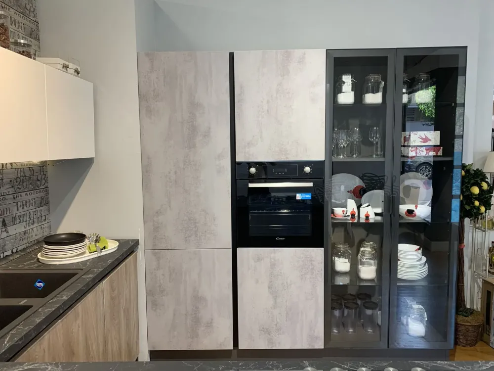 Outlet Cucina moderna con penisola Gaia oceano a prezzo scontato Cucine Con Penisola|Cucine Moderne