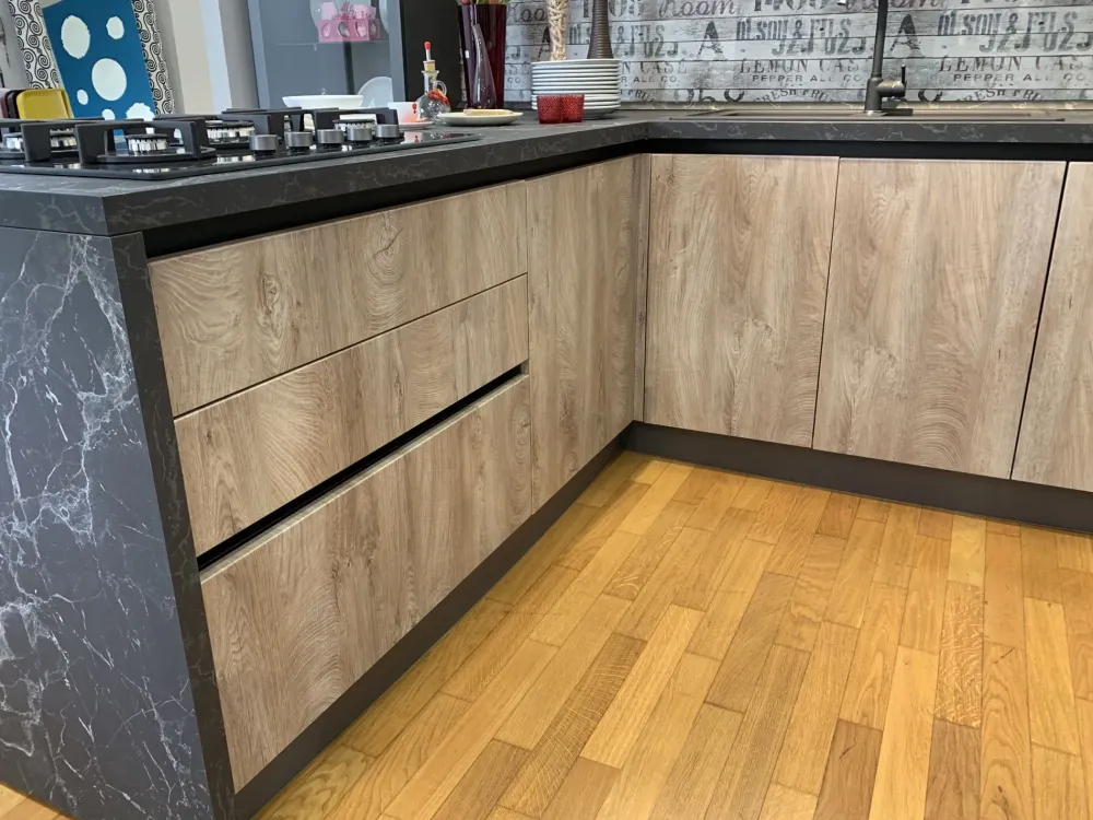 Outlet Cucina moderna con penisola Gaia oceano a prezzo scontato Cucine Con Penisola|Cucine Moderne