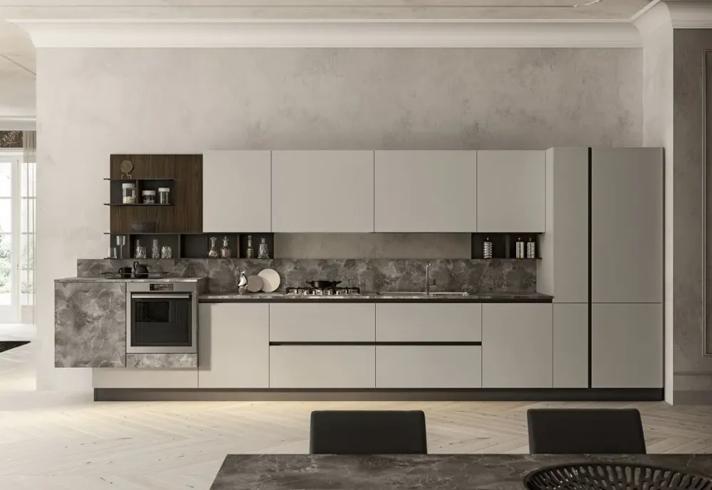 Artec Cucina moderna grigio lineare Lungomare scontata- Cucine Lineari|Cucine Moderne