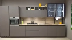 Ar-Tre Cucina moderna grigio lineare Cemento scontata- Cucine Lineari|Cucine Moderne