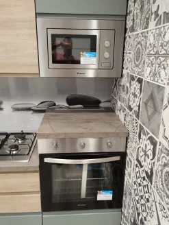 Sale Cucina moderna lineare Cucina new kelly 330 grigio e salvia a prezzo scontato Cucine Lineari|Cucine Moderne