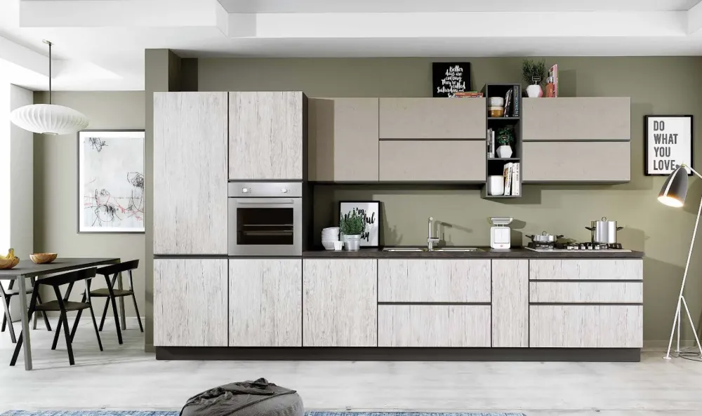 Evo Cucine Cucina moderna lineare Emily 01 a prezzo ribassato- Cucine Lineari|Cucine Moderne