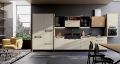 Cucina moderna rovere chiaro lineare Capri-ischia scontata^Imab New