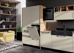 Cucina moderna rovere chiaro lineare Capri-ischia scontata^Imab New