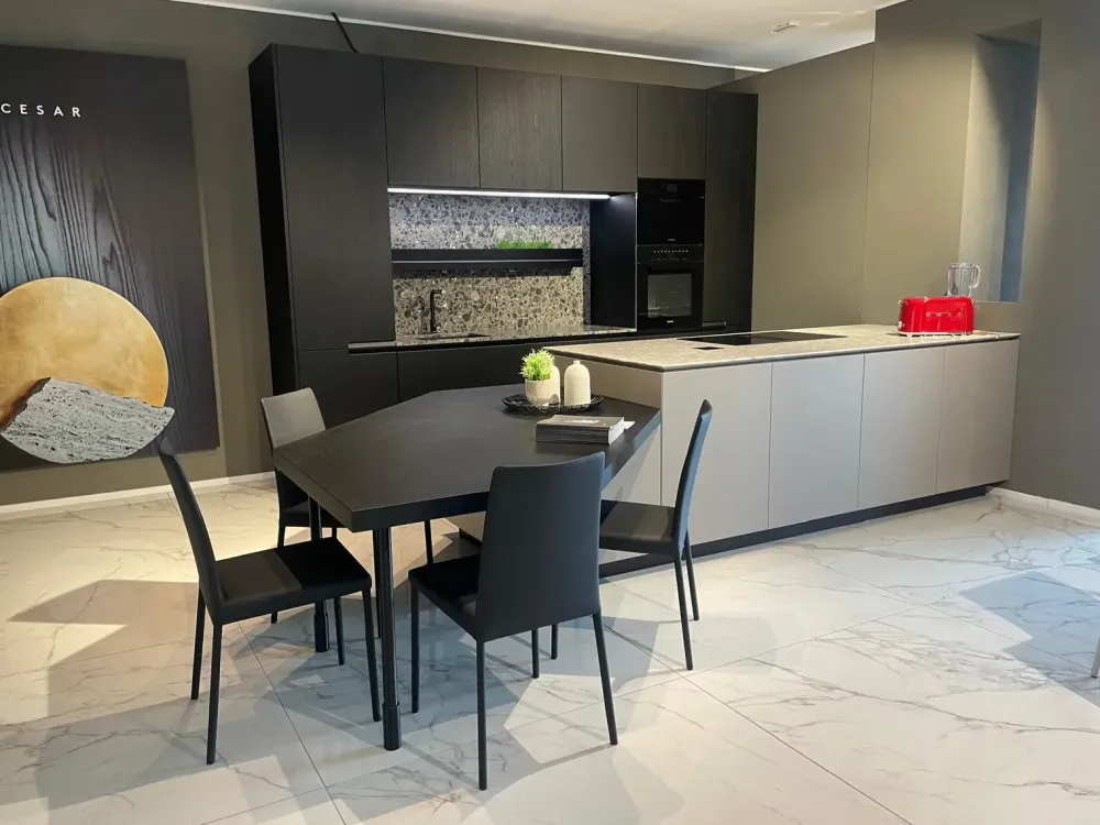 Cucina N elle e inside moderna altri colori con penisola scontata 50%^Cesar Outlet