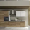 Cucina Nicole 330 moderna noce lineare scontata 40%^Artigianale Discount