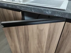 Cucina noce design lineare Era 240 in Offerta Outlet^Net Cucine Clearance