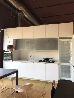 Nova Cucina Cucina design lineare bianca in laccato opaco Smart- Cucine Lineari|Cucine Design