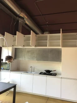 Nova Cucina Cucina design lineare bianca in laccato opaco Smart- Cucine Lineari|Cucine Design