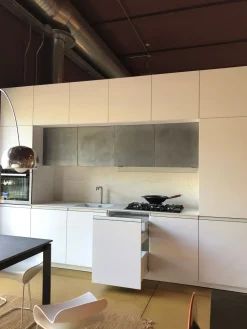 Nova Cucina Cucina design lineare bianca in laccato opaco Smart- Cucine Lineari|Cucine Design