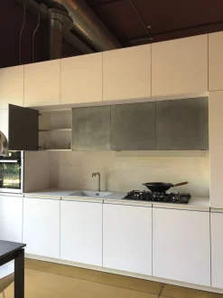 Nova Cucina Cucina design lineare bianca in laccato opaco Smart- Cucine Lineari|Cucine Design