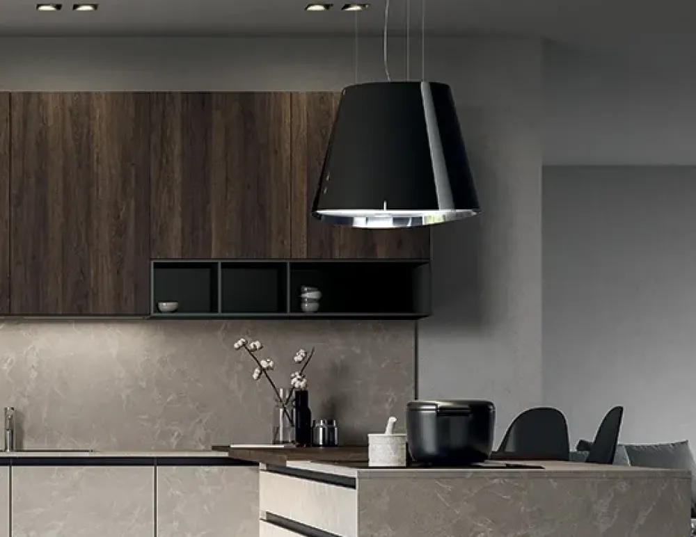 Prima Cucine Cucina Zoe grafite e silvermine OFFERTA OUTLET sconto 50%- Cucine Ad Angolo|Cucine Moderne