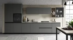 Prima Cucine CUCINA Primacucine lineare Zoe grafite e zoe grafite e silvermine SCONTATA- Cucine Lineari