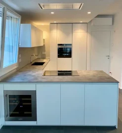 Online Cucina moderna ad angolo bianca in laccata opaco Ingrosso cucine moderne icm77 Cucine Ad Angolo|Cucine Moderne