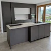 Primopiano Cucine Cucina design ad isola grigio in laminato opaco Ingrosso cucine moderne icm43- Cucine Ad Isola|Cucine Design
