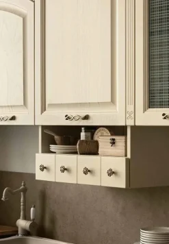 Clearance Cucina provenzale lineare Cucina modello shabby vintage  l,egno lineare white   a prezzo ribassato Cucine Lineari