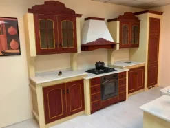 Arrex Cucina rossa classica con isola Morgana- Cucine Ad Isola