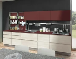 Hot Cucina rossa moderna lineare Jey feel lineare Cucine Lineari|Cucine Moderne