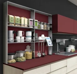 Hot Cucina rossa moderna lineare Jey feel lineare Cucine Lineari|Cucine Moderne
