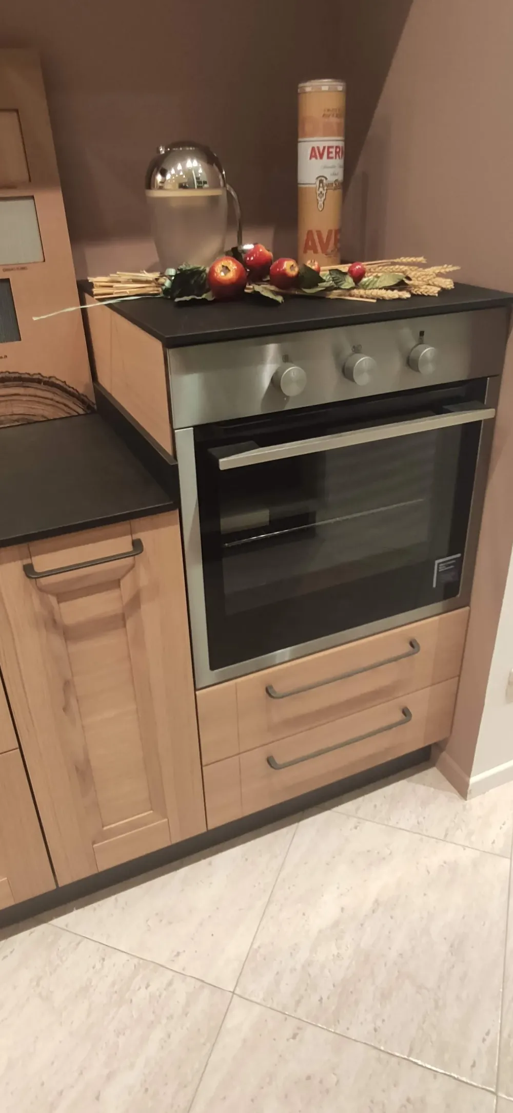 Outlet Cucina rovere chiaro classica lineare Gea in offerta Cucine Lineari