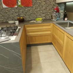 Clearance Cucina rovere chiaro moderna con penisola Atelier scontata Cucine Con Penisola|Cucine Moderne