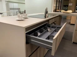 Outlet Cucina rovere chiaro moderna con penisola Ak project Cucine Con Penisola|Cucine Moderne