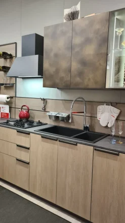 Cucina rovere chiaro moderna con penisola Mia a soli 9900 Euro Cucine Con Penisola|Cucine Moderne