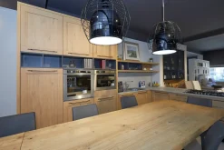 Outlet Cucina rovere chiaro moderna con penisola Comp 3 telaio rovere a soli 9200 Euro Cucine Con Penisola|Cucine Moderne