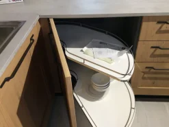 Outlet Cucina rovere chiaro moderna con penisola Comp 3 telaio rovere a soli 9200 Euro Cucine Con Penisola|Cucine Moderne