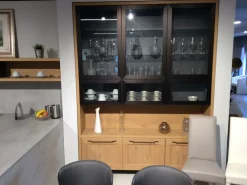 Outlet Cucina rovere chiaro moderna con penisola Comp 3 telaio rovere a soli 9200 Euro Cucine Con Penisola|Cucine Moderne