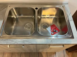 Outlet Cucina rovere chiaro moderna lineare Cucina joy rovere chiaro e bianco in offerta Cucine Lineari|Cucine Moderne