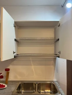 Outlet Cucina rovere chiaro moderna lineare Cucina joy rovere chiaro e bianco in offerta Cucine Lineari|Cucine Moderne