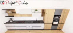 Sale Cucina rovere chiaro moderna lineare Sp22 in offerta Cucine Lineari|Cucine Moderne