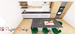 Sale Cucina rovere chiaro moderna lineare Sp22 in offerta Cucine Lineari|Cucine Moderne