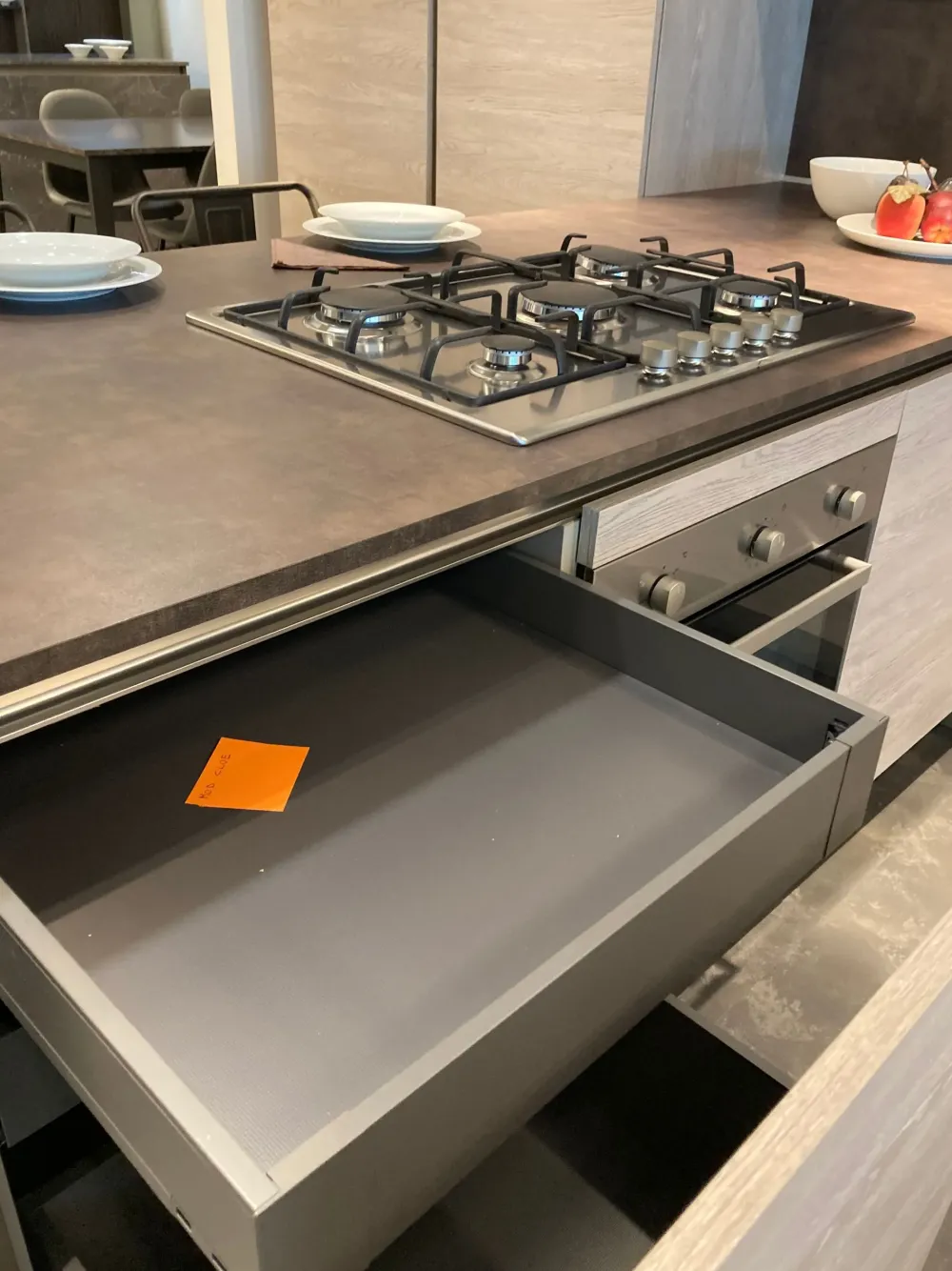 Arredo3 Cucina rovere chiaro moderna con penisola Cloe- Cucine Con Penisola|Cucine Moderne