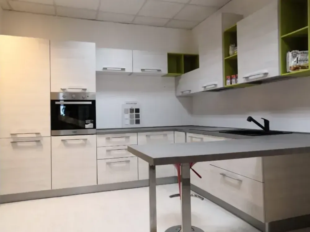 Cucina rovere chiaro moderna ad angolo Gaia^Mobilturi Online